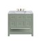 James Martin Vanities Breckenridge 36in Single Vanity, Smokey Celadon w/ 3 CM Carrara Marble Top 330-V36-SC-3CAR - alternate 1